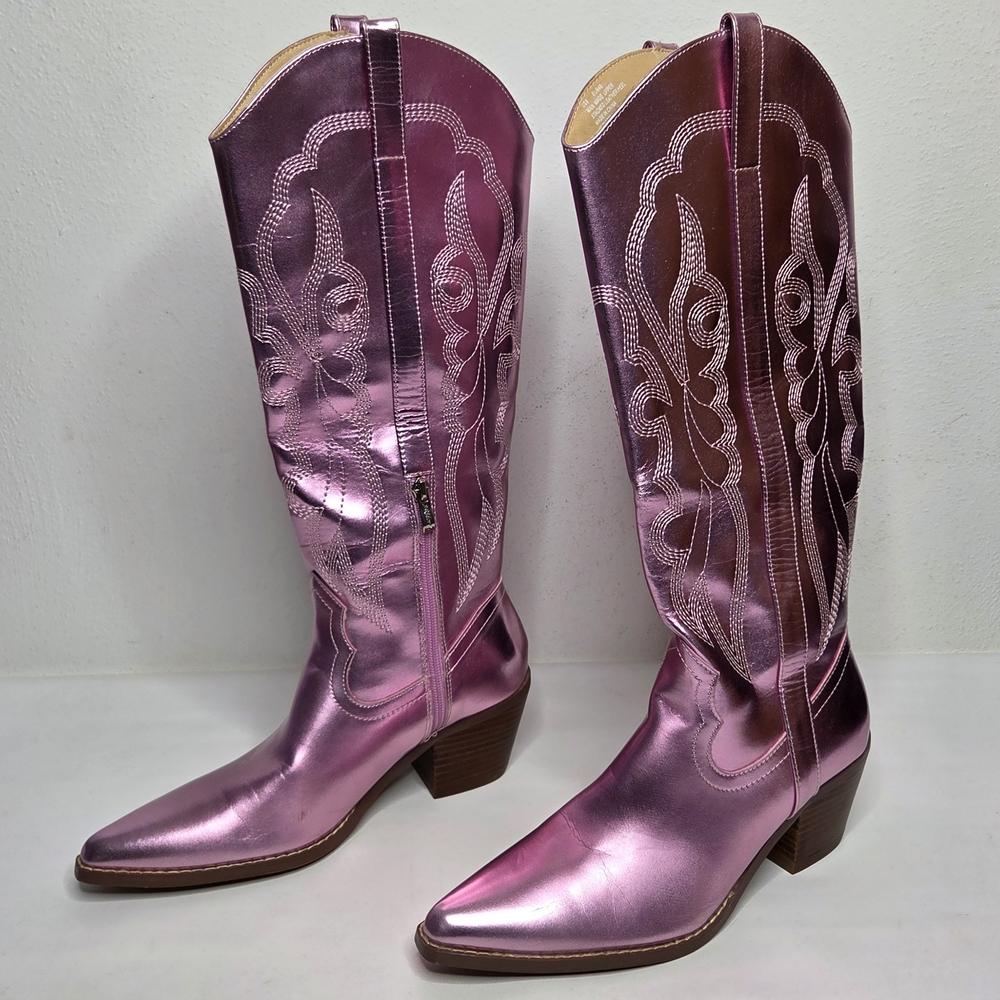 ARider Girl Brandy Metallic Pink Western Cowgirl Cowboy Boots Barbie Womens 9